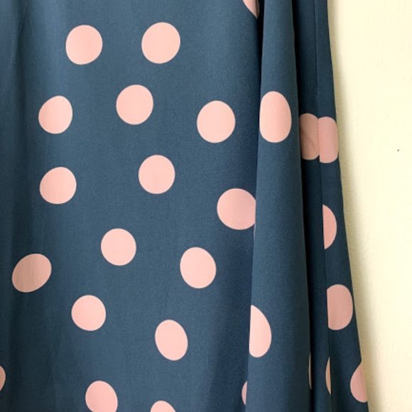 New Loft short skirt size small blue polka dot - Picture 3 of 6